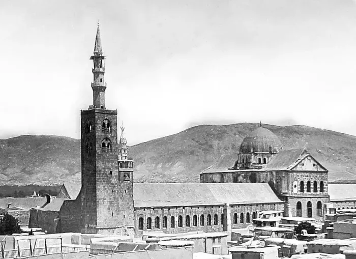 Framed Print : Damascus Syria The Great Mosque probably 1870s Framed Print : Damascus Syria The Great Mosque probably 1870s