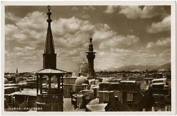 Damascus, Syria - Panoramic view over the rooftops