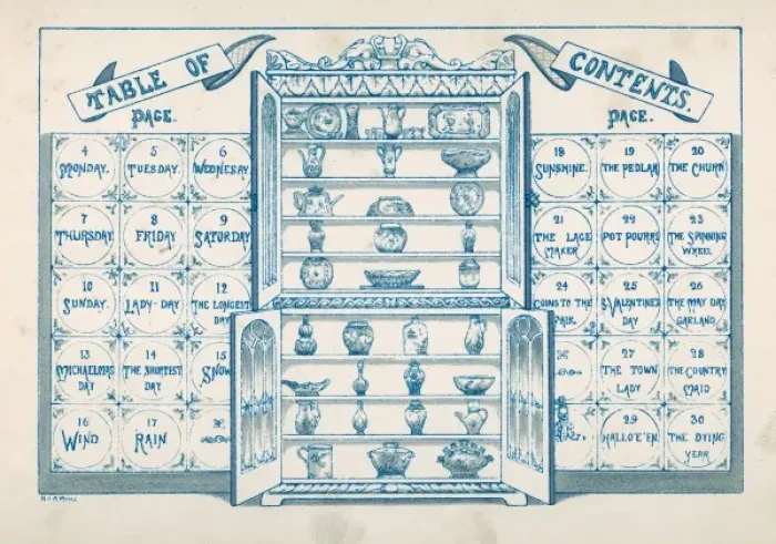 Framed Print : Dame Marjories Chimney Corner, contents page Framed Print : Dame Marjories Chimney Corner, contents page