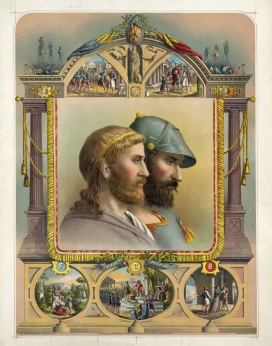 Framed Print : Damon and Pythias Framed Print : Damon and Pythias