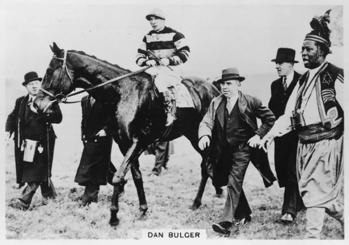 Framed Print : Dan Bulger racehorse and Prince Monolulu at the races Framed Print : Dan Bulger racehorse and Prince Monolulu at the races