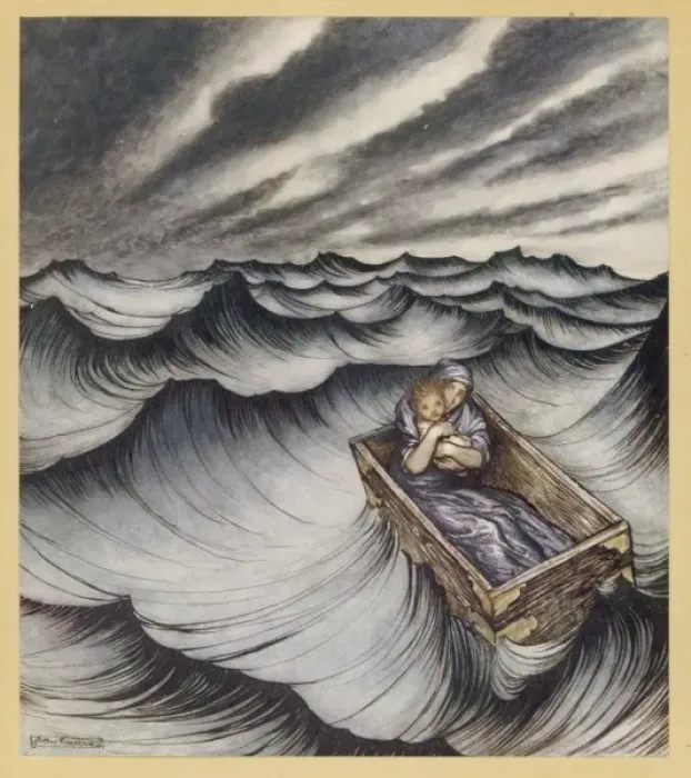 Framed Print : Danae Cast Adrift (1922) Framed Print : Danae Cast Adrift (1922)