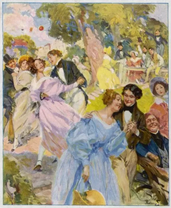Framed Print : Dance 1830 France Framed Print : Dance 1830 France