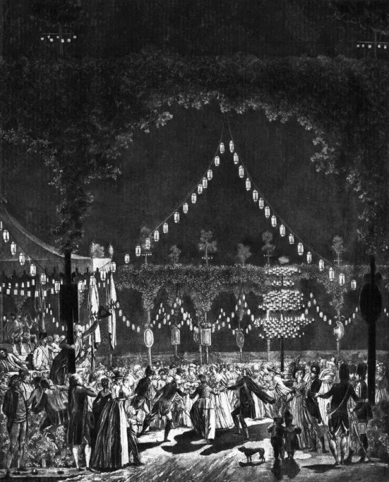 Framed Print : DANCE AT BASTILLE 1789 Framed Print : DANCE AT BASTILLE 1789