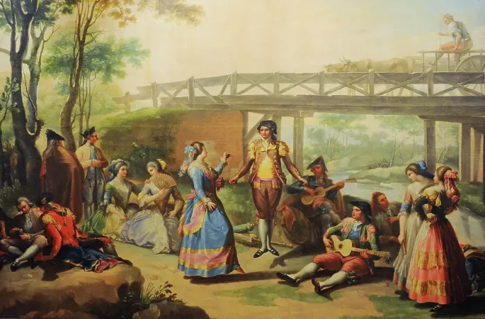 Framed Print : Dance beside the Bridge over the Manzanares Channel, 1784 Framed Print : Dance beside the Bridge over the Manzanares Channel, 1784