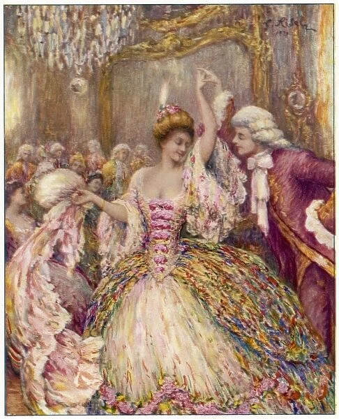 Dance C18 France. Dancing to a minuet by Rameau in pre-revolutionary France