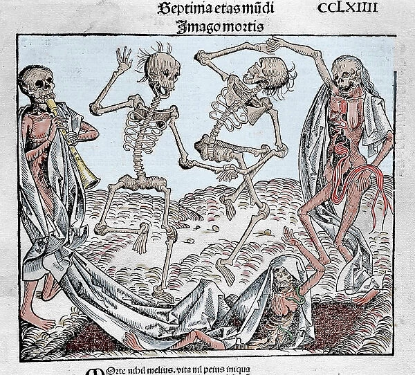 The Dance of Death (1493) by Michael Wolgemut, from the Libe