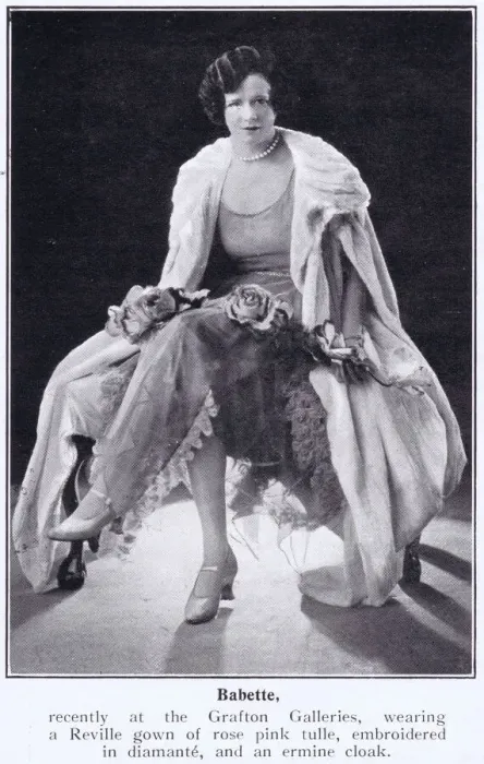 Framed Print : The dancer Babette wearing a gown by Reville, 1924 Framed Print : The dancer Babette wearing a gown by Reville, 1924