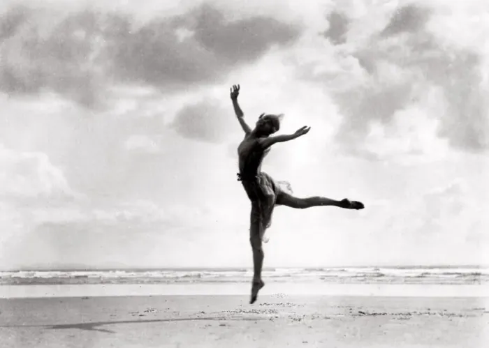 Framed Print : Dancer on a beach - by Bertram Park, c. 1930s Framed Print : Dancer on a beach - by Bertram Park, c. 1930s