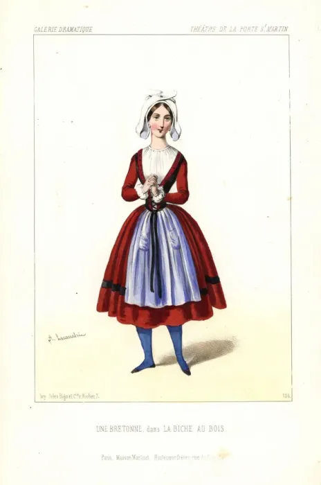 Framed Print : Dancer in costume of Breton in La Biche au Bois, 1845 Framed Print : Dancer in costume of Breton in La Biche au Bois, 1845