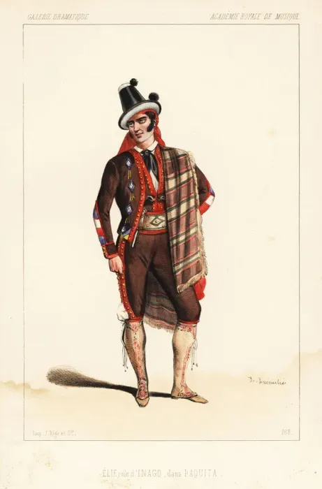 Framed Print : Dancer Georges Elie as Inigo in the ballet Paquita, 1846 Framed Print : Dancer Georges Elie as Inigo in the ballet Paquita, 1846