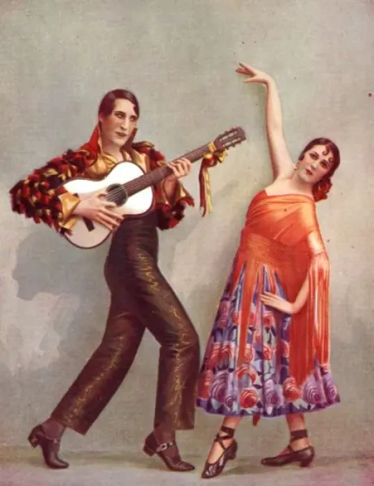 Framed Print : The dancer Stowitts and Theresina in Coeurs En Folie