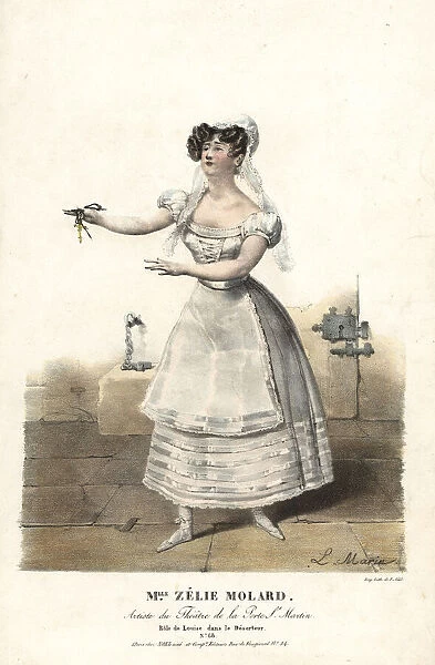 Dancer Zelie Molard as Louise in Le Deserteur, 1824