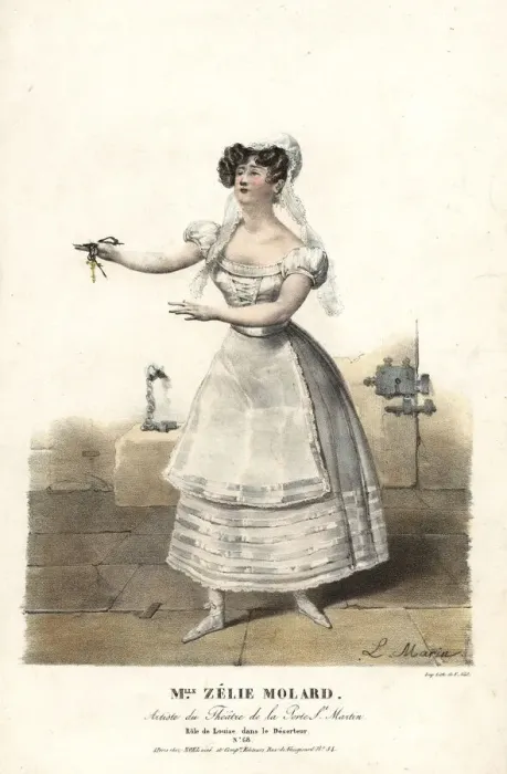 Framed Print : Dancer Zelie Molard as Louise in Le Deserteur, 1824 Framed Print : Dancer Zelie Molard as Louise in Le Deserteur, 1824