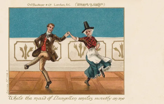 Framed Print : Dancers. While the Maid of Llangollen smiles sweetly on me Framed Print : Dancers. While the Maid of Llangollen smiles sweetly on me