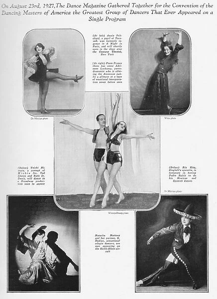 Five dancers at the Dance Magazine convention