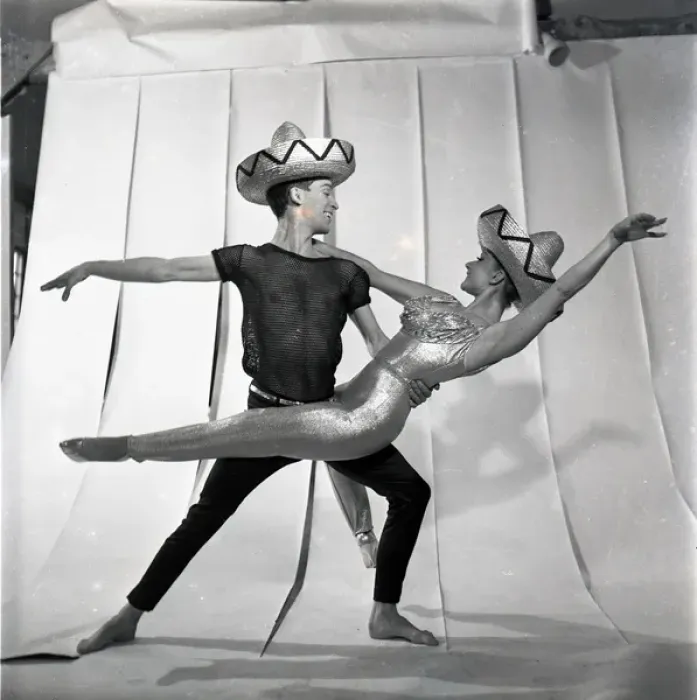 Framed Print : Dancers in sombreros