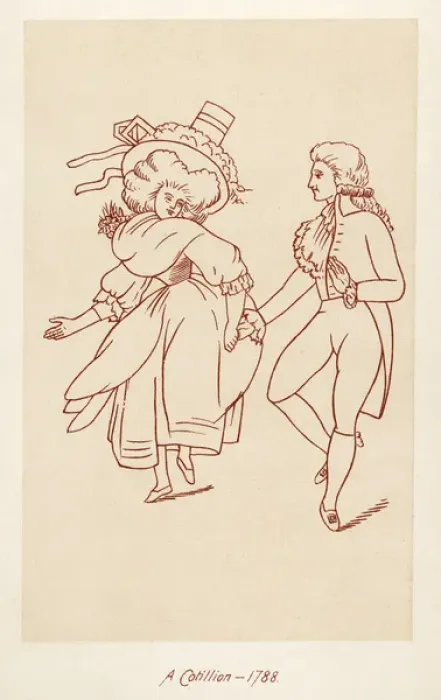 Framed Print : Dancing a cotillion 1788 Framed Print : Dancing a cotillion 1788