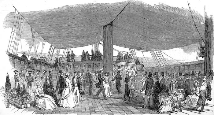 Framed Print : Dancing on the deck of the ship Randolph, 1850 Framed Print : Dancing on the deck of the ship Randolph, 1850