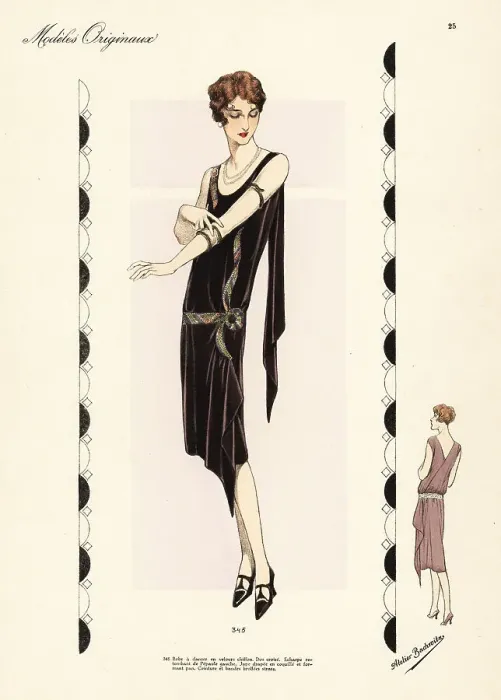 Framed Print : Dancing frock in black velvet chiffon with crossed back Framed Print : Dancing frock in black velvet chiffon with crossed back