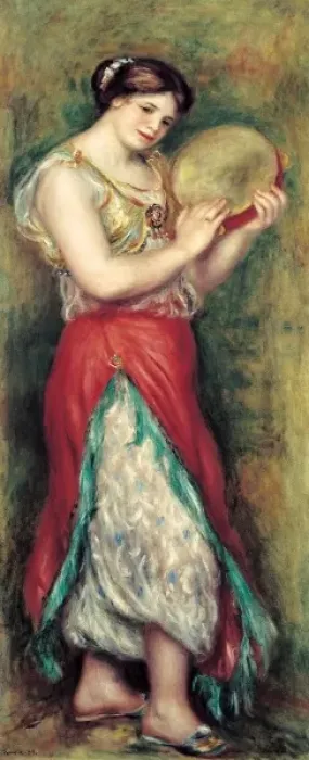 Framed Print : Dancing Girl with Tambourine Framed Print : Dancing Girl with Tambourine