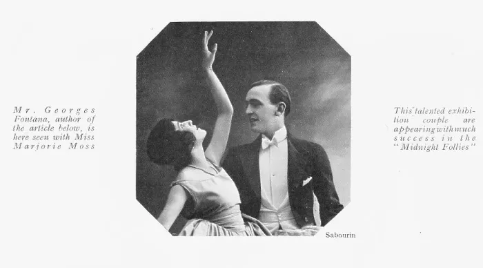 Framed Print : The dancing team of Georges Fontana and Marjorie Moss Framed Print : The dancing team of Georges Fontana and Marjorie Moss