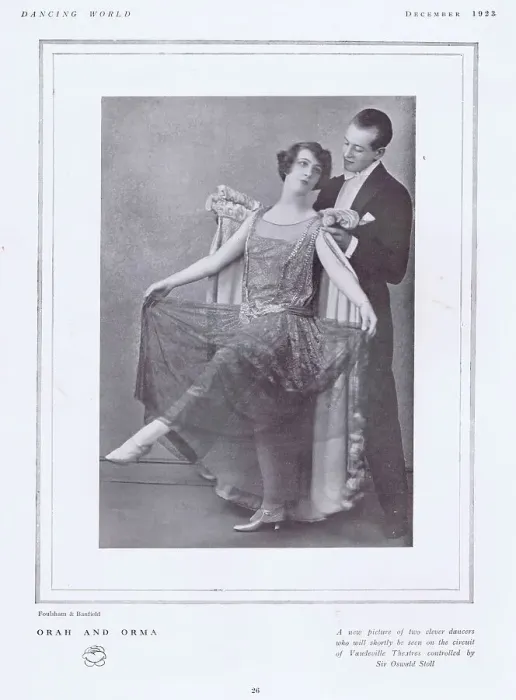 Framed Print : The dancing team of Orah and Orma, December 1923 Framed Print : The dancing team of Orah and Orma, December 1923