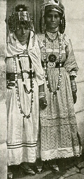 Two dancing women of Algeria, North Africa