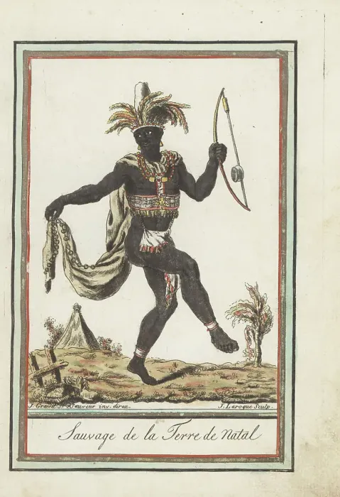 Framed Print : Dancing Zulu or Xhosa man of Natal with uhadi Framed Print : Dancing Zulu or Xhosa man of Natal with uhadi