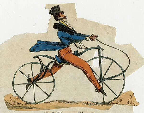 The Dandy Charger - man on a boneshaker bicycle