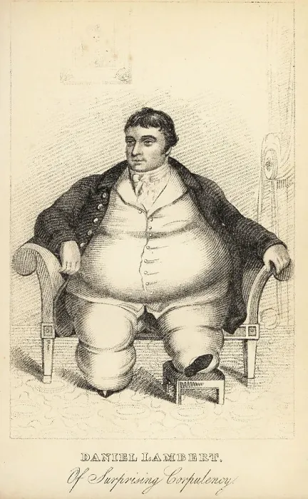 Framed Print : Daniel Lambert, famous obese man, 1770-1809 Framed Print : Daniel Lambert, famous obese man, 1770-1809