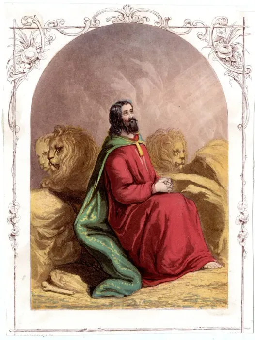 Framed Print : Daniel in the Lions Den Framed Print : Daniel in the Lions Den