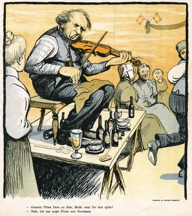 Framed Print : Danish Fiddler at Dance Framed Print : Danish Fiddler at Dance