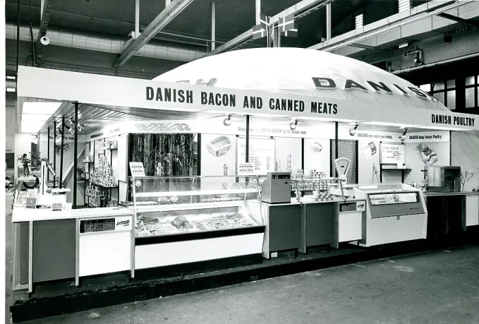 Framed Print : Danish food promotion display Framed Print : Danish food promotion display