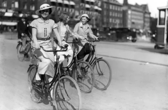 Framed Print : Danish Women Cyclist Framed Print : Danish Women Cyclist