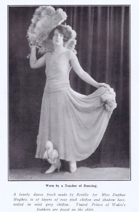 Framed Print : Daphne Hughes, dancing teacher in a Reville gown, 1924 Framed Print : Daphne Hughes, dancing teacher in a Reville gown, 1924