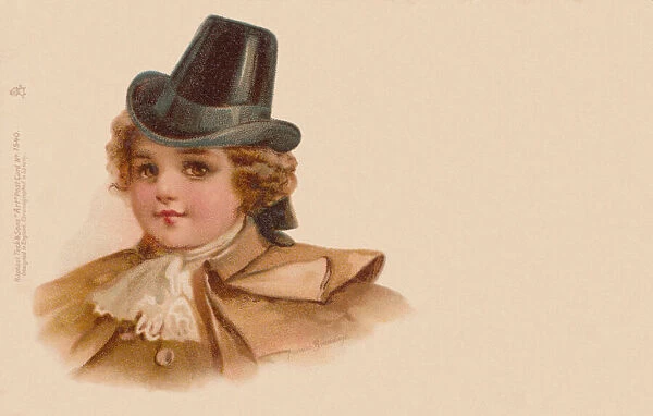 Dapper Regency lad. Torso of a young Regency man wearing a brown great coat with capes