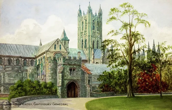 Framed Print : Dark Entry, Canterbury Cathedral, Kent Framed Print : Dark Entry, Canterbury Cathedral, Kent