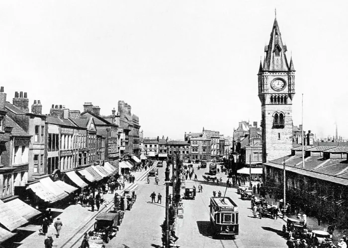 Framed Print : Darlington High Row early 1900s Framed Print : Darlington High Row early 1900s
