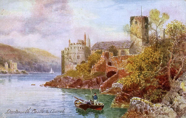 Dartmouth, Devon - The Castle and Church on the River Dart