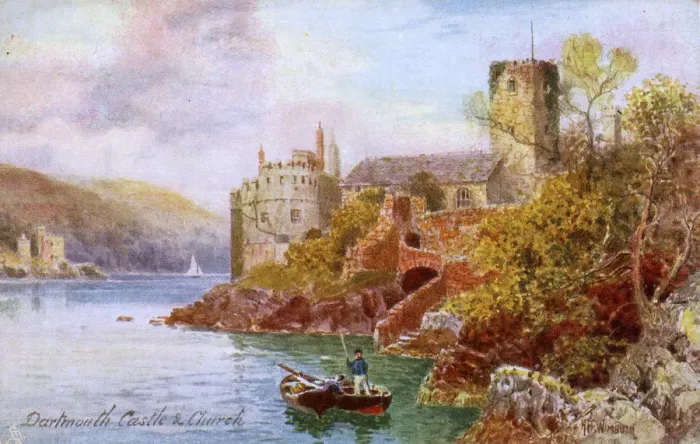 Framed Print : Dartmouth, Devon - The Castle and Church on the River Dart Framed Print : Dartmouth, Devon - The Castle and Church on the River Dart