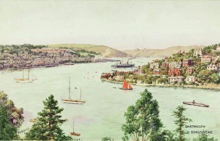 Framed Print : Dartmouth and Kingswear, Devon Framed Print : Dartmouth and Kingswear, Devon