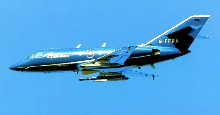Framed Print : Dassault Falcon 20 G-FFRA Framed Print : Dassault Falcon 20 G-FFRA