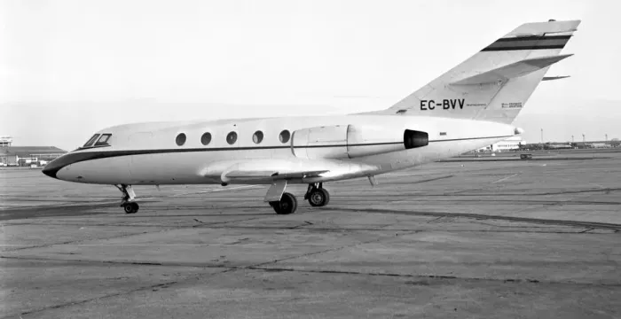 Framed Print : Dassault Falcon 20D EC-BVV Framed Print : Dassault Falcon 20D EC-BVV