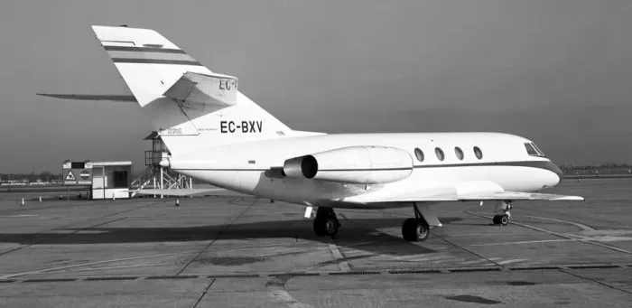 Framed Print : Dassault Falcon 20D EC-BXV