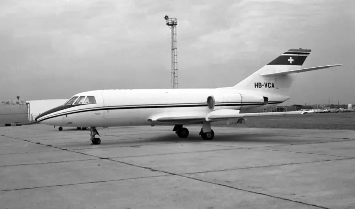 Framed Print : Dassault Falcon 20DC HB-VCA Framed Print : Dassault Falcon 20DC HB-VCA