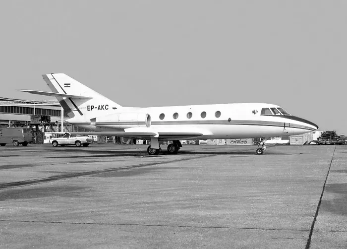Framed Print : Dassault Falcon 20E EP-AKC Framed Print : Dassault Falcon 20E EP-AKC