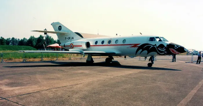 Framed Print : Dassault Falcon 20F 263 / CY Framed Print : Dassault Falcon 20F 263 / CY