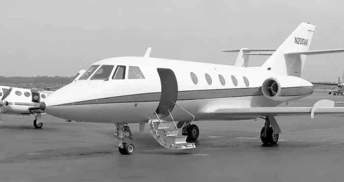 Framed Print : Dassault Falcon 20F-5 N200WK Framed Print : Dassault Falcon 20F-5 N200WK