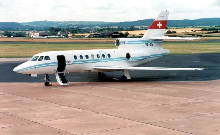 Framed Print : Dassault Falcon 50 HB-IEV Framed Print : Dassault Falcon 50 HB-IEV
